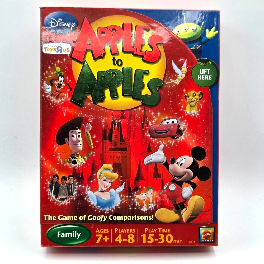 Disney Apples to Apples Game Mattel 2009 Cards Family Party